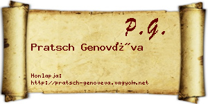 Pratsch Genovéva névjegykártya